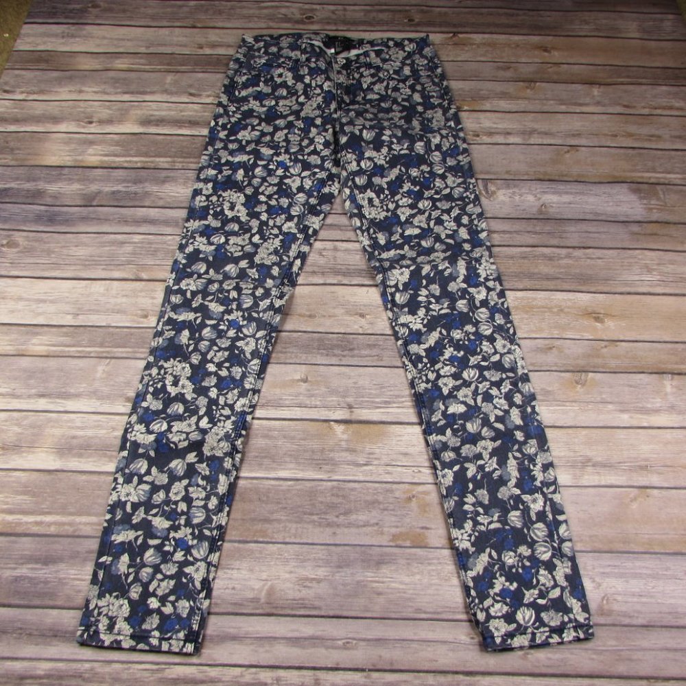 H&M Floral Super Slim Skinny Jeans Blue Size 6 - Picture 5 of 6